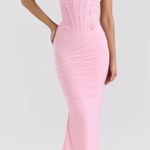 House Of CB Romola Maxi Cocktail Dress Pink Size Small Photo 0