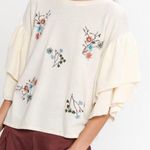 Jealous Tomato Cream Embroidered Sweater Size Small Photo 1