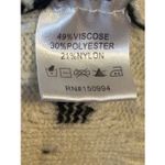 Joie  Women’s Cable Knit Cropped Turtleneck Sweater White Black Size XL (5462) Photo 3