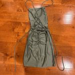 Windsor Light Teal Lace Up Back Dress Photo 1