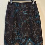 Briggs New York Briggs Suede-Like Paisley Midi Skirt Women’s Teal Brown Boho Vintage Size 6P Photo 1