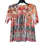 Westbound  Womens Top Medium Blouse Short Sleeve Multicolor Lightweight  USA Photo 0