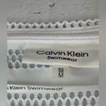 Calvin Klein  M White Perforated Pocketed V-Neck Swim Coverup Photo 9