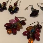 Lot Of 4 Costume Earrings Pierced Beaded Dangle Bead Photo 2