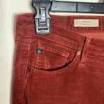 AG Adriano Goldschmied the Stevie slim straight corduroy pants in rust size 27 Photo 5