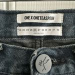 One Teaspoon  Women's Fox Black High Waist Bonita Distressed Shorts size 26 Photo 2