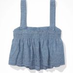 American Eagle  AE Chambray Swing Cami X-large XL NWT New Blue Embroidered Boho Photo 2