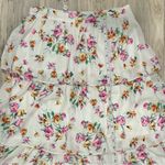 WAYF NWT  Seanna Ivory Floral Printed Tiered Maxi Skirt Side Slit Lined Size M Photo 2