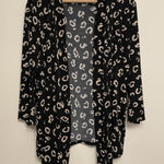 Torrid Open Cardigan Top Women Size 2/2X Black Leopard Print Stretch Jersey Photo 0
