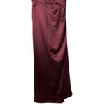 Morilee 21761 Silky Satin Slit Bridesmaid Dress Maxi Burgandy Red Size 6 Photo 5