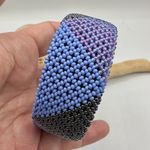 Handmade South African Beaded Wide Bangle Open Cuff Bracelet Free Size Photo 3