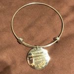 STRONG ENOUGH Bracelet Stainless Steel Silver Expanding Bangle NEW Inspirational Photo 3