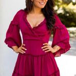 Impeccable Pig Pinot Ruffle Dress- Wine Photo 0