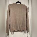 East 5th  Size LP Mushroom Beige Long Sleeve Lightweight Cardigan Puff Shoulder Photo 7