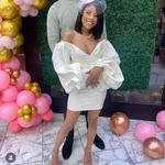 House Of CB HOUSE OF CB 'Carlyn' Ivory Satin Balloon Sleeve Mini Dress/Size XS NWOT Photo 12