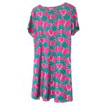 Simply Southern  women’s size small pullover dress with pockets pink aqua tress Photo 1