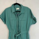 Universal Threads Universal Thread Women Jumpsuit Short Sleeve Boiler Suit Linen Blend Green 6 Photo 3