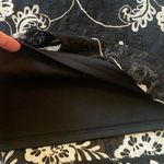 Studio One  Dress 12 Black Off White Shift Lace Embroidered Lined Poet Sleeves Photo 2