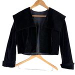 Vintage 60s Black Velvet Crop Jacket and Pencil Skirt Set by Ronbary Classic, XS Photo 1