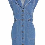 Veronica Beard Jax Denim Casual Mini Dress Size 0 Light Cornflower Photo 0