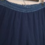 BEACHES & BOHO NAVY FLOWY LARGE SPLIT SWIM COVER STYLE LAYERING PANTS LARGE Blue Photo 2