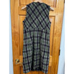 W By Worth Women’s  Plaid Argyle Wool Blend Textured Workwear Zip Up Sheath Dress Photo 4