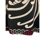 Chico's Black Long Sleeve Floral Tunic Top Size 2 Polyester Spandex Blend Photo 3