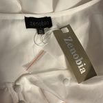 Zenobia  White Flutter Sleeve V Neck Blouse size 2X Sheer NWT Photo 7