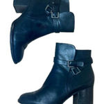 Ralph Lauren LAUREN  Gail Black Leather Moto Bootie Booties Ankle Boots Size 7.5 Photo 0