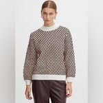 ICHI Alpaca Blend Pullover Knit Sweater Brown Size M Photo 1