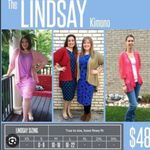 LuLaRoe Lindsay black and red print kimono wrap top size small Photo 5