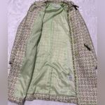 Green Yellow and Pink Tweed Jacket with Fringe Trim Size 4 Photo 5