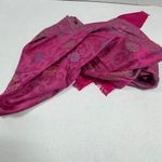 Women's Paisley Fuchsia/Grey Pashmina Scarf Shawl 74" x 28" Photo 6