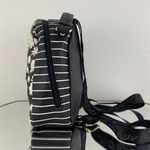 Betsey Johnson Black White Striped Daisy Floral Summer Girly Mini Backpack Bag Photo 6