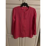 Linen Button Down Shirt Long‎ Sleeve Top Blouse Womens Size M Pink Size M Photo 5