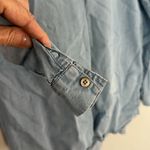 J. Jill Tencel Chambray Blue Long Sleeve Shirt Nautical Coastal Vacation Resort Size XS Photo 1