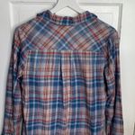 Anthropologie Cloth & Stone Plaid Raw Edged Shirt Dress Tunic W-291 Sz S Photo 8
