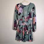 Ella Moon Green Floral Long Sleeve Mini Dress Womens M Boho Peasant Smocked NWT Size M Photo 1