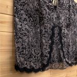 Lane Bryant XL Dark Coquette Filigree Lace Silk Dainty Spaghetti Strap Tank Top Black Photo 2