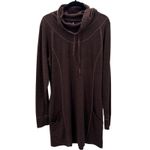 Kuhl Womens Lea Long Sleeve Cowl Neck Tunic Dress Ganache Brown XL Photo 1