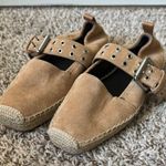 Rag and Bone  36 Anteros Buckle-Detailed Suede Espadrilles in Oak Brown Photo 5