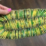 Vintage Yellow Handmade Magazine Pages Hand Bag Green Photo 4