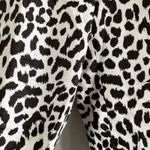 J.Crew Easy Pants Linen Leopard Print Pull On Cropped High Rise Black White 6 Photo 6