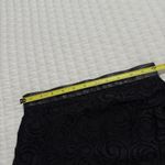 ZARA Black Lace Mini Skirt With Faux Leather Waist Trim Detail Sz XS Photo 1