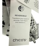 Chico's NWT Black White Houndstooth Knit Ruana Reversible Covering Poncho Sz S/M Photo 4