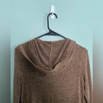 Silence + Noise  Brown Marled Hooded Soft Drapey Open Cardigan SZ XS Photo 5