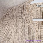 J.Crew NEW  Textured cable-knit lady jacket with fringe, color pale bone, size‎ M Photo 7