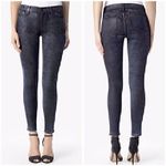 Hudson Jeans  Nicole Super Skinny Jeans Snakeskin Mid Rise Black Dark Wash Denim Photo 1