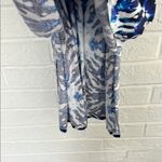 Kenar Blue and White Slip Midi Dress with Spaghetti Straps Photo 7