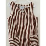 LK Bennett L.K. Bennett London Brown White Wavy Shift Sheath Dress USA 8 Dr Annelin Linen Photo 1